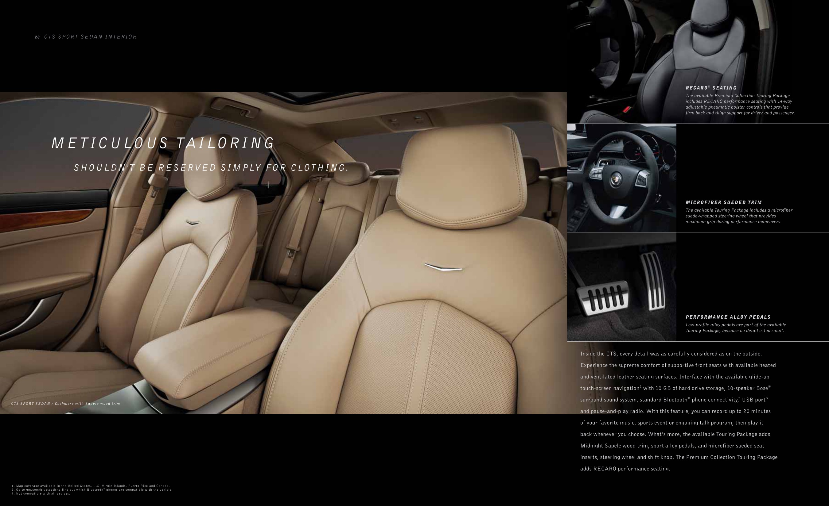 2012 Cadillac CTS Brochure Page 4